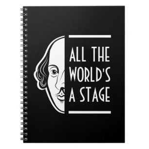 Hela världens Shakespeare Thespian-citat Anteckningsbok