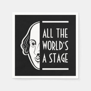 Hela världens Shakespeare Thespian-citat Pappersservett