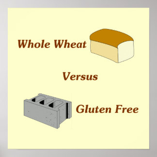 Hela vetet kontra glutenfritt poster