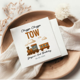 Hela Vintagen Tåg 2:a födelsedagen party Pappersservett