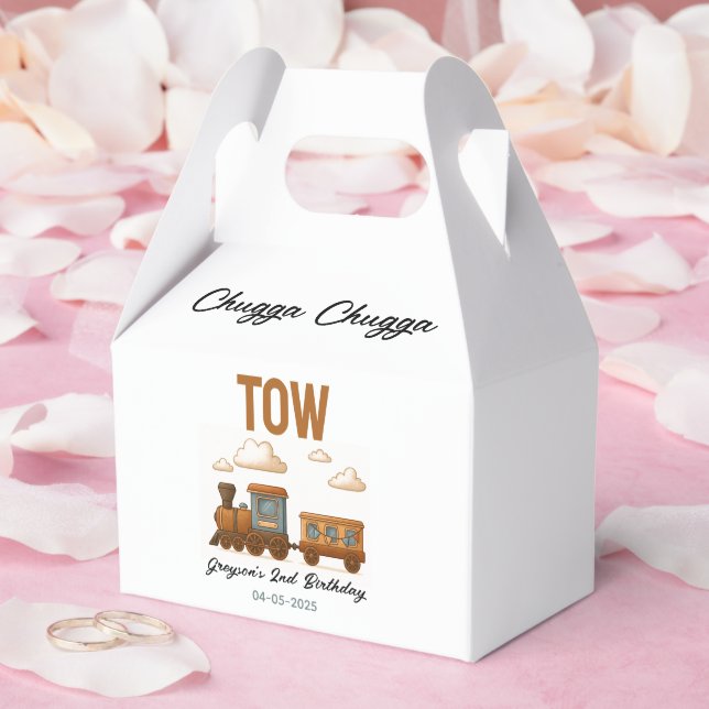 Hela Vintagen Tåg 2:a födelsedagen party Presentaskar (Bröllop)