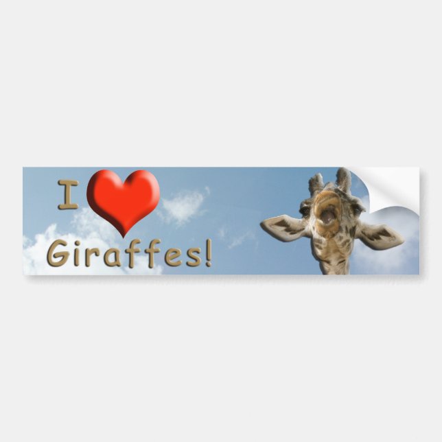 Helaines fåniga giraff bildekal (Framsidan)