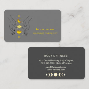 Helande händer Massage Terapeut Holistisk Fitness Visitkort