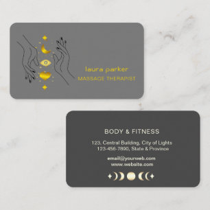 Helande händer Massage Terapeut Holistisk Fitness Visitkort