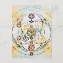 Helande harmoni Radionics-symbol Vykort