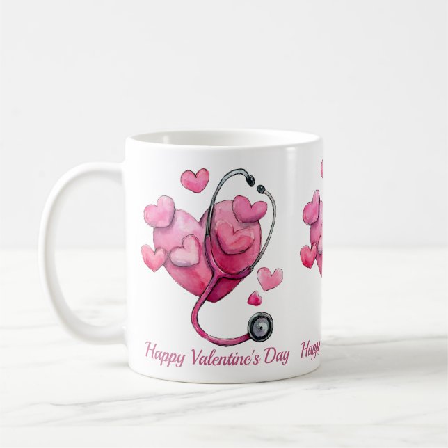 Helande hjärtans valentin-design kaffemugg (Vänster)