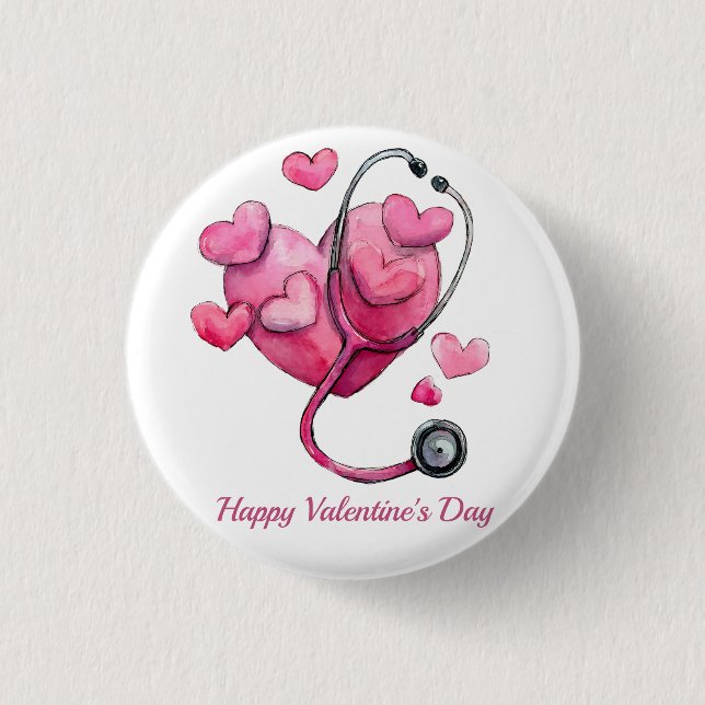 Helande hjärtans valentin-design knapp (Framsida)