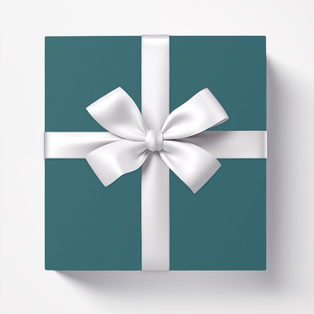 Helblått färg Oceanic Teal Blue Presentpapper (Skapare uppladdad)
