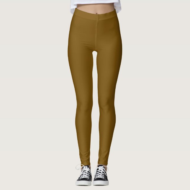 Helbrun olivolja leggings (Framsida)