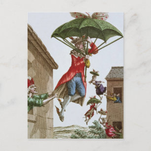Held Aloft av Umbrellas och Butterflies Vykort