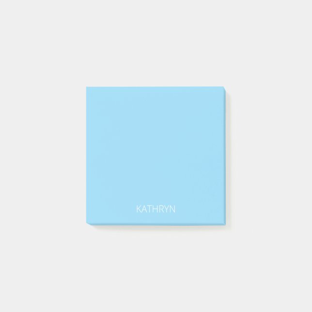 held babyblå personlig post-it block (Framsida)