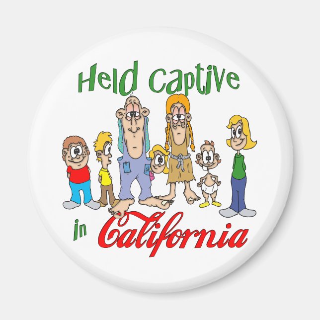 Held Captive i Kalifornien Magnet (Framsidan)