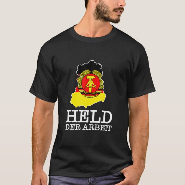 Held Der Arbeit Ossi Gift Idea Öster Tyskland Gift T Shirt (Framsida)