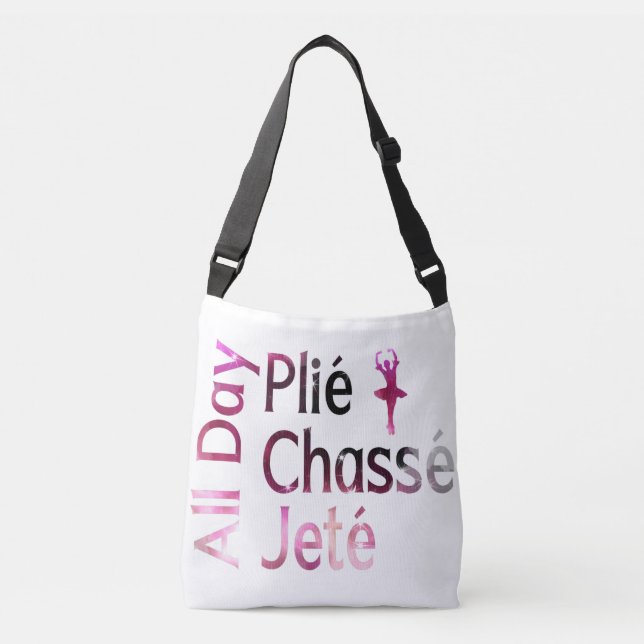 Heldags Plie, Chasse, Jete ~ Balettdesign Axelväska (Framsida)