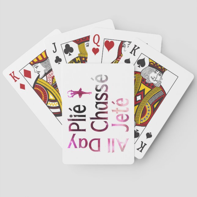 Heldags Plie, Chasse, Jete ~ Balettdesign Casinokort (Baksidan)