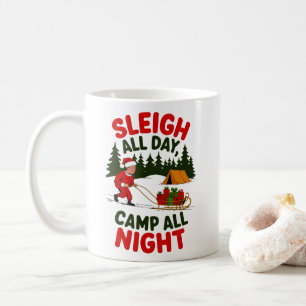 Heldagskamp hela natten - juldesign hela natten kaffemugg