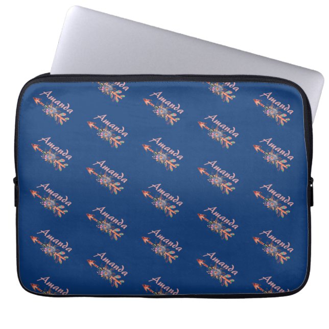 Heldig blå laptop fodral (Framsidan)