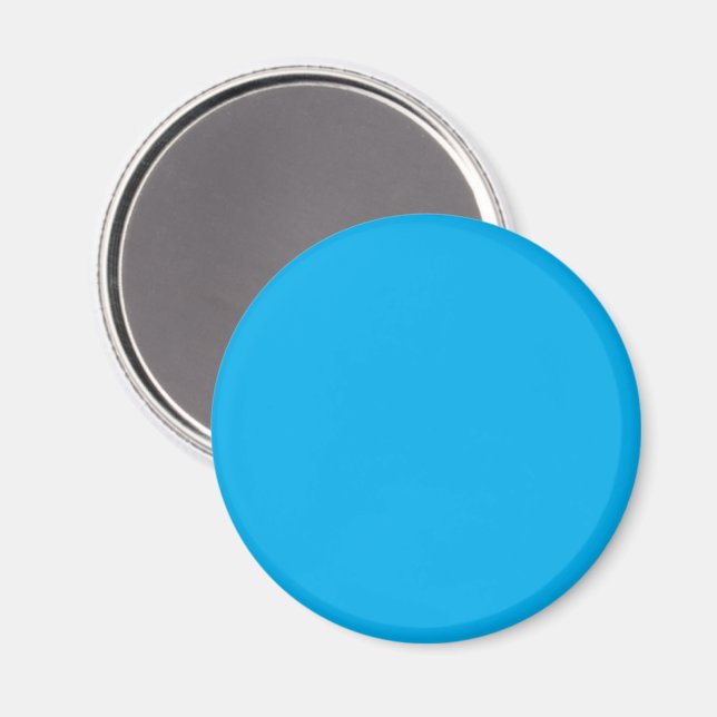 Heldig klarblå bakgrund magnet (Front/Back)