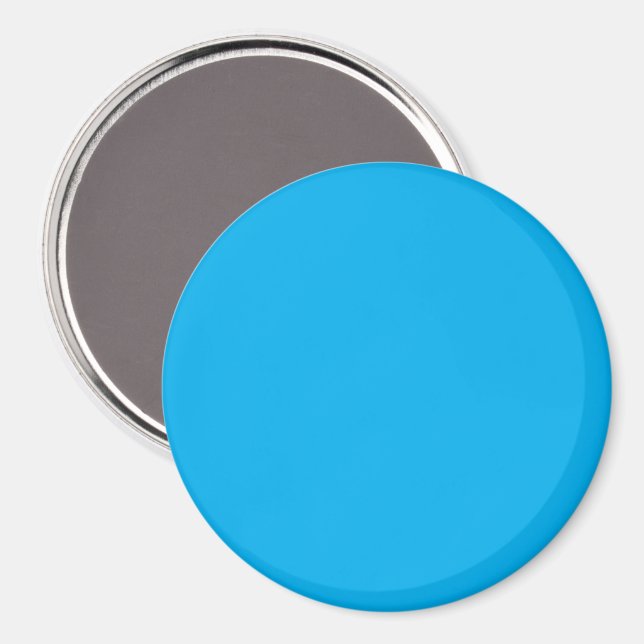 Heldig klarblå bakgrund magnet (Front/Back)