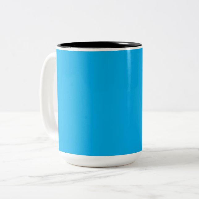 Heldig klarblå bakgrund Två-Tonad mugg (Framsida vänster)