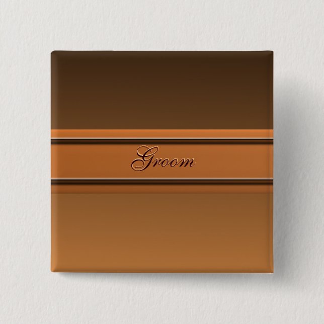 Heldragen knapp för Groom Autumn Flowers (Framsida)