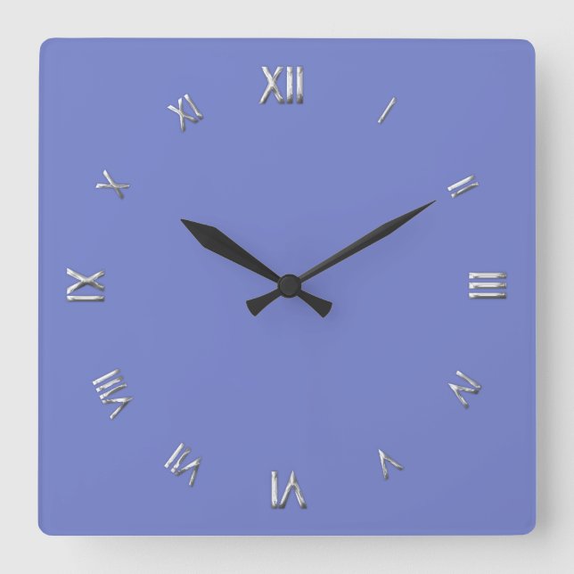 Heldragen, periwinkle Blue Wall Clock Fyrkantig Klocka (Framsida)