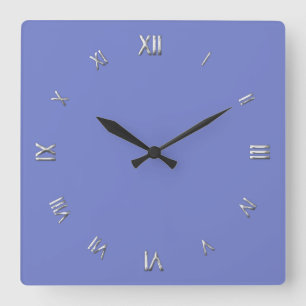 Heldragen, periwinkle Blue Wall Clock Fyrkantig Klocka
