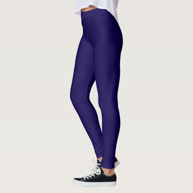 Heldunkel blå texturerad bakgrund leggings (Vänster)