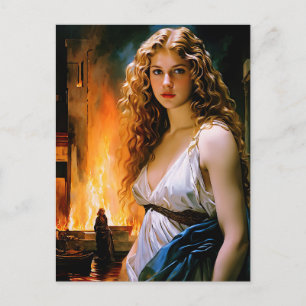 "Helen, A Spartan's Beauty, Troy's Fire" Vykort