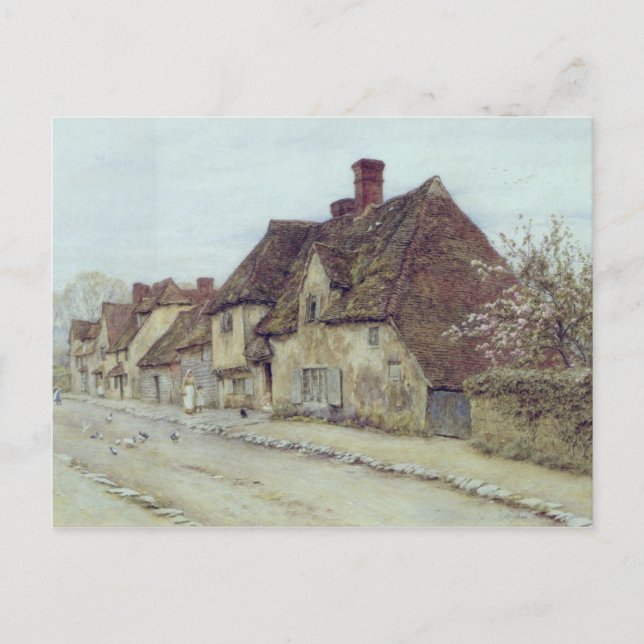 Helen Allingham A Village Street Vykort (Framsida)