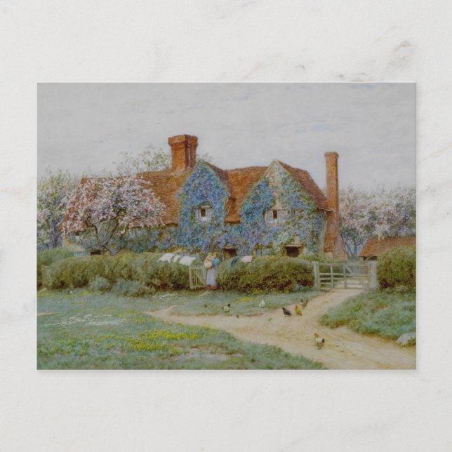 Helen Allingham Buckinghamshire House på Penn Stre Vykort (Framsida)