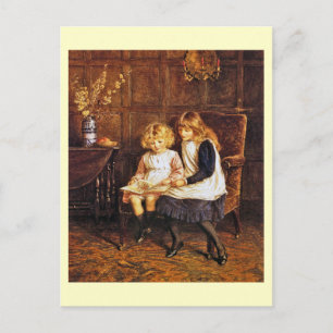 Helen Allingham: Läsande lesson Art Vykort