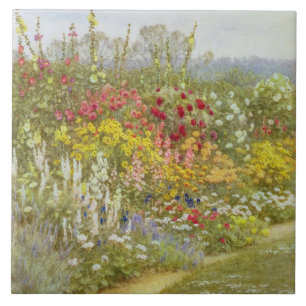 Helen Allingham Vintage A Herbaced Gräns Kakelplatta
