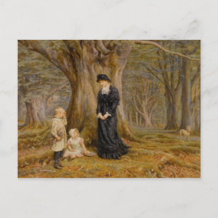 Helen Allingham Vintage Manorets dam Vykort