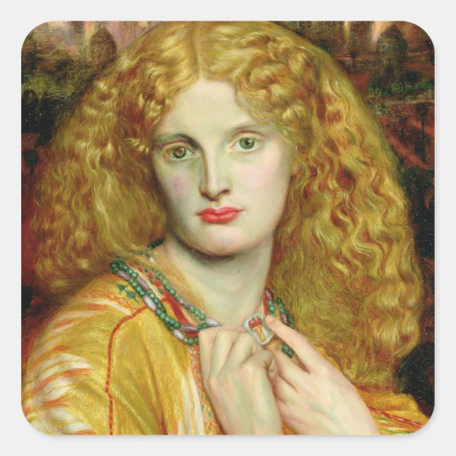 Helen av Troy, 1863 Fyrkantigt Klistermärke (Framsida)