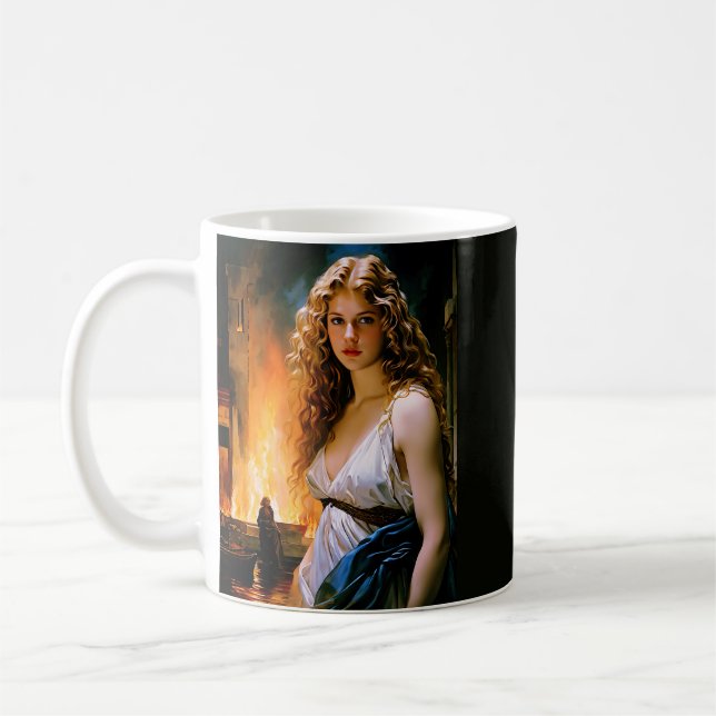 "Helen, en spartansk skönhet, Trojas eld" Kaffemugg (Vänster)