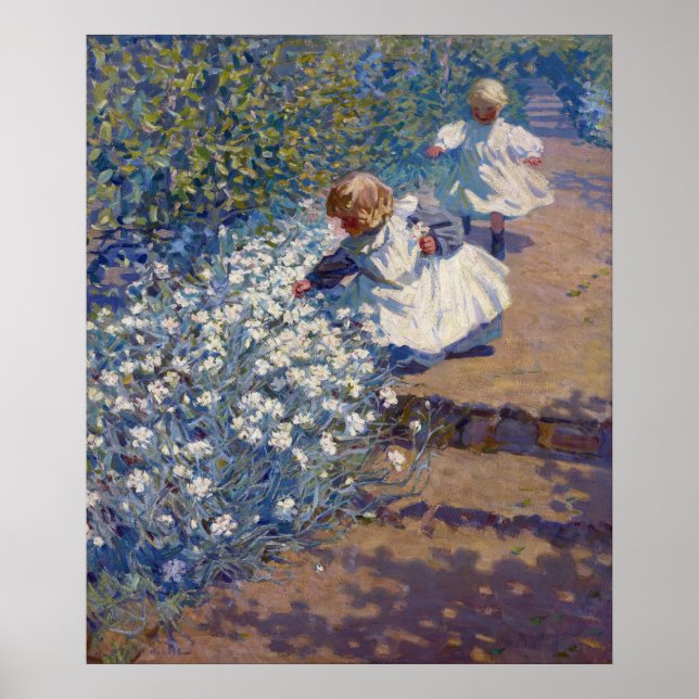 Helen Galloway McNicoll Picking Flowers Poster (Framsidan)