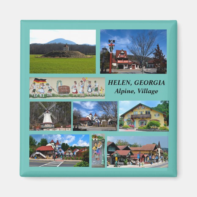 Helen, Georgia Alpine Village magnet (Framsidan)