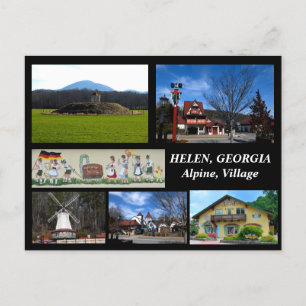 Helen, Georgia Alpine Village vycard Vykort