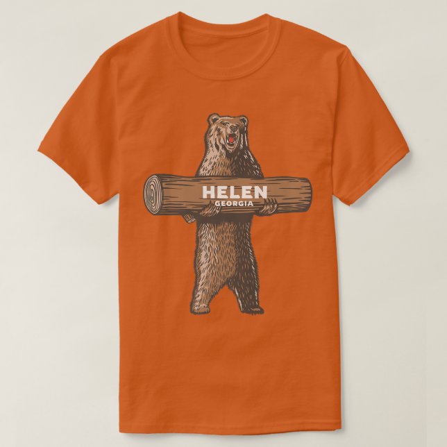 Helen Georgia GA Growling Bear Vacation Souvenir P T Shirt (Design framsida)