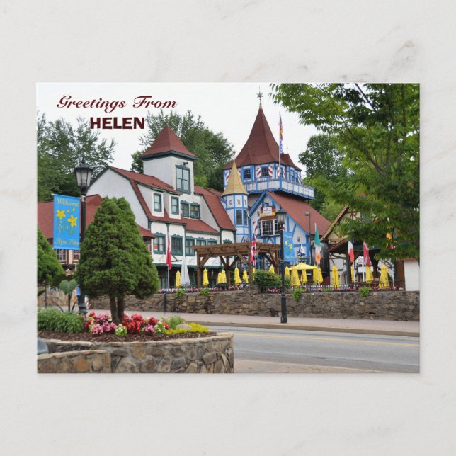 Helen, Georgia Helgdag Postcard Helg Vykort (Framsida)