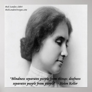 Helen Keller & Berömd Blind/Döv Poster