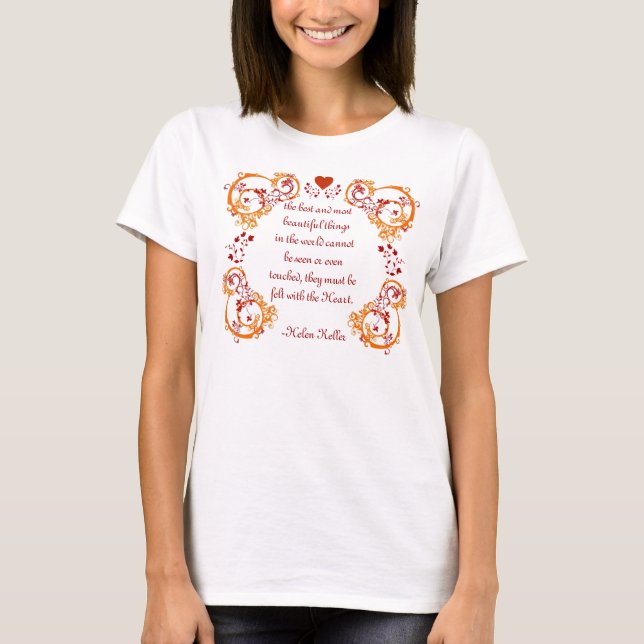 Helen Keller citationstecken Tee Shirt (Framsida)