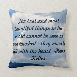 Helen Keller citationsteckenMontana himmel kudder Kudde