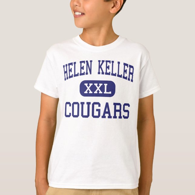 Helen Keller Cougars Mitten Easton Tee Shirt (Framsida)
