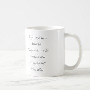 Helen Keller handskriven citationsteckenmugg Kaffemugg