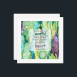 Helen Keller Inspirational Quote, Beautiful Card Kort<br><div class="desc">Beautiful abstract background in blues,  greens,  and purples.
Helen Keller inspirational quote on the front,  blank inside.</div>