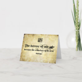 Helen Keller Inspirational Quote Heresy of one age Tack Kort