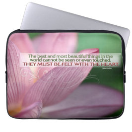 Helen Keller inspirationsoffert "Felt med hjärta" Laptop Fodral