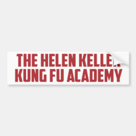 Helen Keller Kung fu Academy Funny Bumper Sticker Bildekal